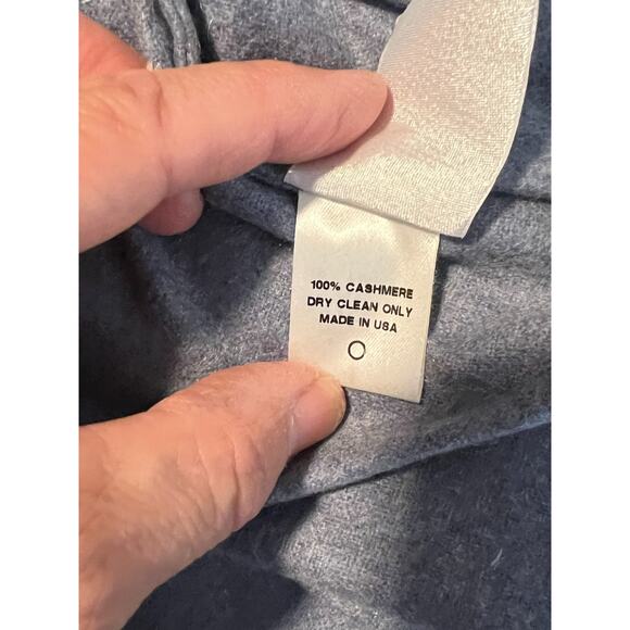 Rosetta Getty LN Heathered Blue 100% Cashmere Button Down Fitted Shirt Size 6 - Picture 6 of 7